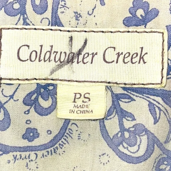 COLDWATER CREEK ( S P ) TRIBAL SOUTHWEST BRASS STUDDED JEAN JACKET BUTTON FRONT - Picture 2 of 10